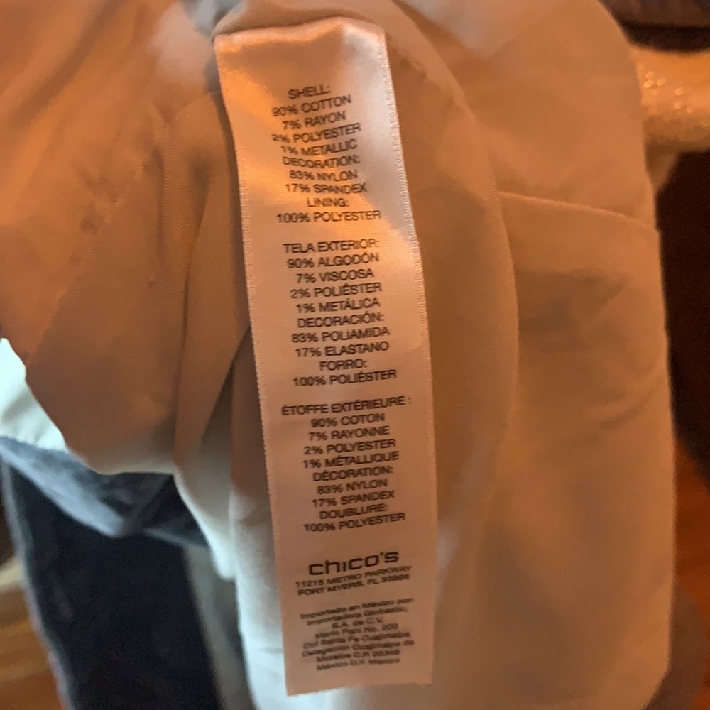 Chico’s Gray Patchwork Quilted Long Jacket L 2 - image 5